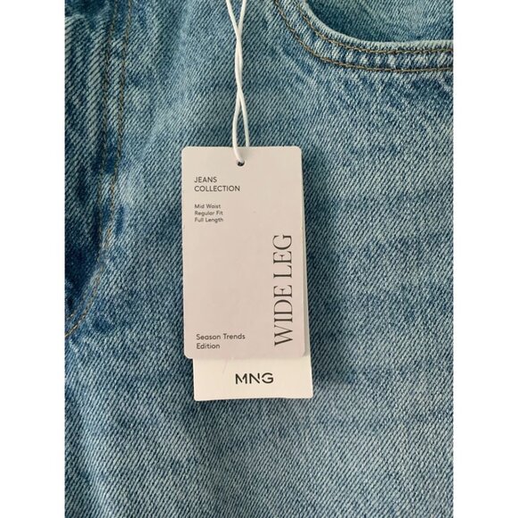 Mango Wideleg Blue Jeans - Picture 3 of 7